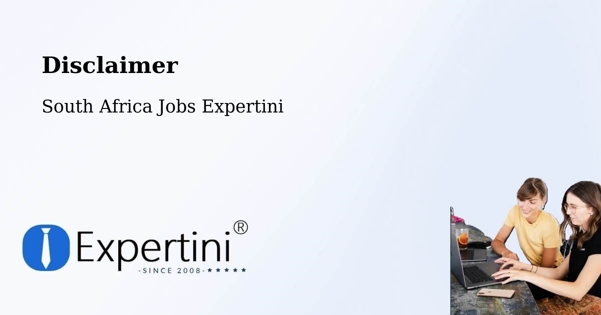 Disclaimer – Mondlo - South Africa Jobs Expertini